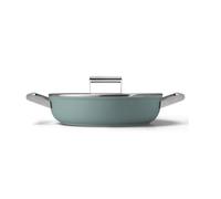 Smeg - Sauteuse Vert Émeraude Mat 28cm + Couvercle Dpf2812egm