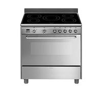 Smeg SCD90IMX9 Cuisinière induction Stand combi en acier inoxydable, 90 cm, Vapor Clean