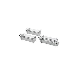 Smeg, Set de 3 Accessoires pour Pâtes SMPC01 pour Robot sur Socle en Acier Chromé, Accessoire pour Fettuccine, Tagliolini et Pâte Feuilletée, Compatible avec le Robot Smeg SMF01/02/03/13, 54x220x75 mm