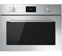 SMEG SF4400MCX Four Combiné Micro-Ondes 6 Fonctions 32L Gril Inox Anti-traces