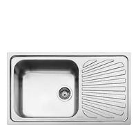 Smeg SG861D Lavabo Encastrable Acier Inox AISI304 Brossé 86CM Série Alba