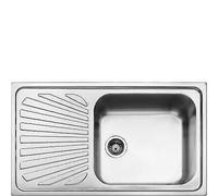 Smeg SG861S Lavabo Encastrable Acier Inox AISI304 Brossé 86CM Série Alba