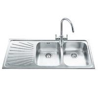 SMEG SP116S Lavabo Cuisine 116 CM 2 Baignoires Égouttoir SX Série Alba Inox