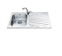 SMEG SP861D ÉVIER 86CM 1 CUVE ÉTAGÈRE DROITE SÉRIE ALBA EN ACIER INOXYDABLE