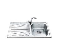 Smeg SP861S Lavabo 86 CM 1 Baignoire Égouttoir Gauche Série Alba Satin Inox