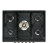 Smeg Plaque de cuisson à gaz SR775AO 5 brûleurs 70 cm Design Cortina Anthracite