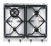 Smeg SRV564GH3 plaque Acier inoxydable Intégré (placement) 60 cm Gaz 4 zone(s)