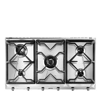 Smeg Plaque de cuisson Universal SRV596GH5 – Gaz 5 feux, inox 90 cm