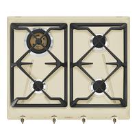 SMEG SRV864POGH Plaque De Cuisson À Gaz Encastrable 60CM Modèle Colonial Crème