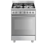 Smeg Cuisinière gaz SX61GM Concerto 60 cm 4 brûleurs (1x3,5 kW) Four 9 fonctions Vapor Clean