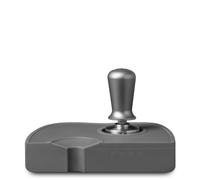 Smeg, Tasseur à Café en Acier Inoxydable ECTS01, Diamètre ø51 mm, Poignée Ergonomique en Aluminium, Socle en Silicone, Compatible avec les Porte-filtres Smeg ECF01, 0,700 kg