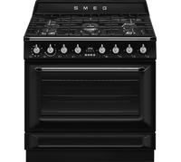 Smeg Cuisinière Victoria TR90GMBL 90 cm 5 brûleurs Four multifonction 115 L Noir A