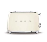 Smeg TSF01CREU Crème Grille-Pain À 2 Compartiments 2 Tranches 950W Style Rétro