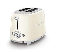 Smeg TSF01CRUK Grille-pain 2 tranches 950 W Crème (Acier, boutons rotatifs, 950 W, 220-240 V)