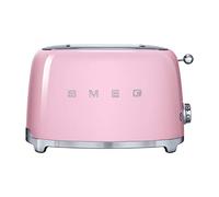 Smeg TSF01PKUK Grille-pain (2 tranches, rose, acier, boutons, rotatif, 950 W, 220-240 V)