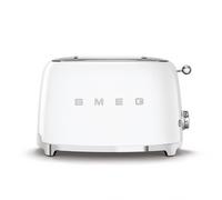 Smeg TSF01WHEU Blanc Grille-Pain À 2 Compartiments 2 Tranches 950W Style Rétro