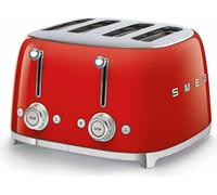 SMEG TSF03RDEU - 4 disque(s) - Rouge - Acier - Boutons - Niveau - Cadran - Style années 50 - 2000 W