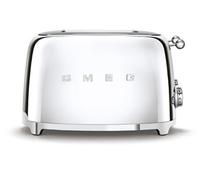 Smeg Grille-pain TSF03SSEU 4 fentes 4 tranches Vintage Années 50 Chromé