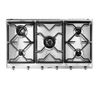 Smeg Universal SRV596GH5 plaque Acier inoxydable Comptoir 90 cm Gaz 5 zones