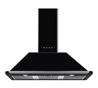 Smeg Victoria KT100BLE - Hotte - hotte décorative - largeur : 100 cm - profondeur : 53.2 cm - extraction et recirculation (avec kit de recirculation supplémentaire) - noir Noir G