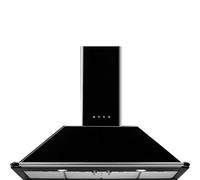 Smeg Victoria KT110BLE - Hotte - hotte décorative - largeur : 110 cm - profondeur : 53.2 cm - evacuation & recyclage - noir