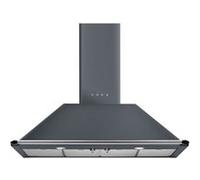 Smeg Victoria KT110GRE - Hotte - hotte décorative - largeur : 110 cm - profondeur : 53,2 cm - extraction et recirculation (avec kit de recirculation supplémentaire) - Gris ardoise Gris ardoise G