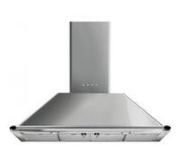 Smeg Victoria KTR110XE - Hotte - hotte décorative - largeur : 110 cm - profondeur : 53.2 cm - extraction et recirculation (avec kit de recirculation supplémentaire) - acier inoxydable Acier inoxydable