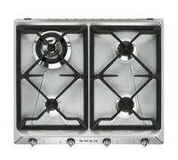 Smeg Table de cuisson au gaz Victoria SR964XGH – 4 plaques de cuisson – niche 55,5×47,8 cm – inox