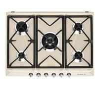 Smeg Victoria SR975PGH - Table de cuisson au gaz - 5 plaques de cuisson - Niche - largeur : 47.8 cm - profondeur : 55.5 cm - crème Champagne G