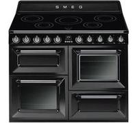 Smeg Victoria TR4110IBL2 - Cuisinière (four à deux étages) - pose libre - largeur : 110 cm - profondeur : 60 cm - hauteur : 90 cm - avec système auto-nettoyant - noir Noir G