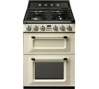 Smeg Victoria TR62P - Cuisinière (four à deux étages) - pose libre - largeur : 60 cm - profondeur : 60 cm - hauteur : 103.5 cm - crème Crème G