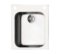 Smeg VS45-P3 | Évier de cuisine encastré en acier inoxydable | Collection : ALBA | 37.8 x 43.8 cm | Couleur/Finition : Inox