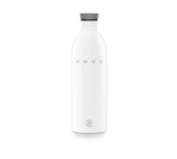 SMEG x 24Bottles WBF02WH Bouteille urbaine légère et étanche en acier inoxydable Style années 50 Blanc 1 l