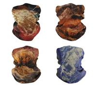 SMEHCF 4 Bandanas Polyvalents pour Femmes Hommes Bandeau Cagoule Cheveux Foulard Visage Demi Masque Cache-Cou Respirant Réutilisable Lavable Montagne Neige