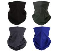 SMEHCF 4 Bandeau Bandana Cagoule Demi Masque Bouclier Tête Écharpe De Cheveux Cache-Cou Chapeau Polyvalent Pour Femmes Hommes Respirant Réutilisable Lavable Noir Gris Bleu Vert Armée