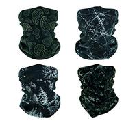 SMEHCF 4 Bandeau Multifonctionnel Bandana Cagoule Demi-Couverture Masque écharpe de Cou pour Moto vélo randonnée pêche
