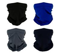SMEHCF 4 Rafraîchissants Cache-cou Polyvalents Bandanas pour Femmes Hommes Bandeau Cagoule Cheveux Foulard Demi Masque Visage Bleu Marine Noir Gris Foncé