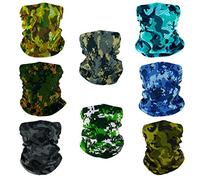 SMEHCF 8 bandeau multifonctionnel Bandana cagoule demi-couverture masque écharpe de cou pour moto vélo randonnée pêche