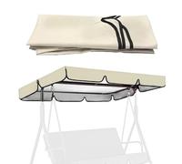 SMELEDFCFK 2 3 Places Toile De Rechange pour Balancelle, Housse De Toit pour Balancelle Hollywoodienne Extérieur, Toile De Balancelle De Jardin Protection UV(Beige,77x49in/195x125cm)