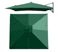 SMELEDFCFK 2.5×2.5m 3×3 Housse De Rechange pour Parasol Déporté Toile De Rechange pour Parasol Carré Dessus De Parapluie De Rechange 8 Baleines Anti-UV/Étanche(Green,250x250cm(8'x8'))