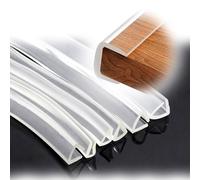 SMELEDFCFK 2 Mètre Bordure De Placage Transparente Garniture De Bord De Bord De Verre Bande De Couvre Chant en U Bande Décorative De Bords(Wide 8-9mm)