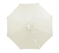 SMELEDFCFK 270cm/300cm Toile De Parasol Auvent De Parasol De Jardin 6 Baleines/8 Baleines Auvent De Rechange pour Parasol De Table De March Tissu Protection UV(Beige,3.0m/10FT(6-Ribs))