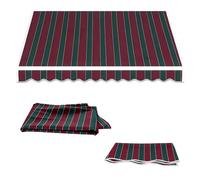 SMELEDFCFK 2m 3.0m 4m 5m 6m Tissu De Remplacement pour Auvent De Terrasse, Toile De Store Banne Manuel Rétractable Rayé, Tissu D'auvent Extérieur(16x5ft/4.9X1.5M)