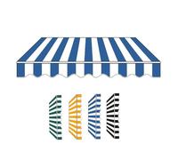 SMELEDFCFK 3×2,5 M 4×3 Tissu De Rechange pour Auvent De Terrasse, Rayé Tissu De Rechange pour Store Rétractable, Toile D'auvent Extérieur(Blue,13x5ft/400x150cm)