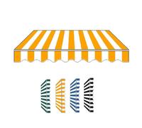 SMELEDFCFK 3×2,5 M 4×3 Tissu De Rechange pour Auvent De Terrasse, Rayé Tissu De Rechange pour Store Rétractable, Toile D'auvent Extérieur(Yellow,10x5ft/300x150cm)