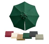 SMELEDFCFK 3/3.5m Housse De Rechange pour Parasol Déporté De Terrasse, Auvent De Remplacement pour Parasol Rond, Toile De Parasol 8 Baleines pour Extérieur(Dark Green,350cm(11.5ft))