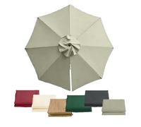 SMELEDFCFK 3/3.5m Housse De Rechange pour Parasol Déporté De Terrasse, Auvent De Remplacement pour Parasol Rond, Toile De Parasol 8 Baleines pour Extérieur(Light Grey,350cm(11.5ft))