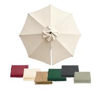 SMELEDFCFK 3/3.5m Housse De Rechange pour Parasol Déporté De Terrasse, Auvent De Remplacement pour Parasol Rond, Toile De Parasol 8 Baleines pour Extérieur(Beige,350cm(11.5ft))