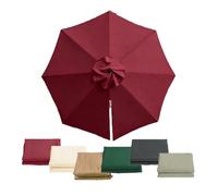 SMELEDFCFK 3/3.5m Housse De Rechange pour Parasol Déporté De Terrasse, Auvent De Remplacement pour Parasol Rond, Toile De Parasol 8 Baleines pour Extérieur(Burgundy,350cm(11.5ft))