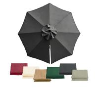 SMELEDFCFK 3/3.5m Housse De Rechange pour Parasol Déporté De Terrasse, Auvent De Remplacement pour Parasol Rond, Toile De Parasol 8 Baleines pour Extérieur(Grey,300cm(10ft))